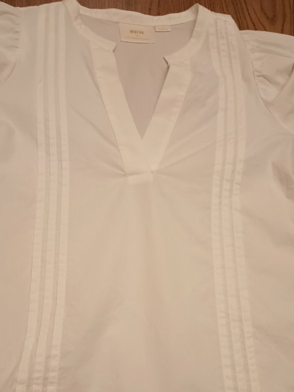 Anthropologie Maeve Size 2X White Short Sleeve Top - Picture 4 of 9